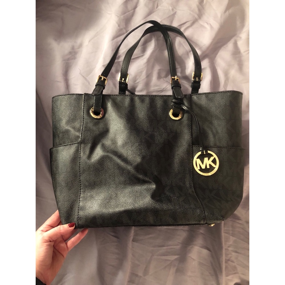 Michael Kors black logo shoulder bag
